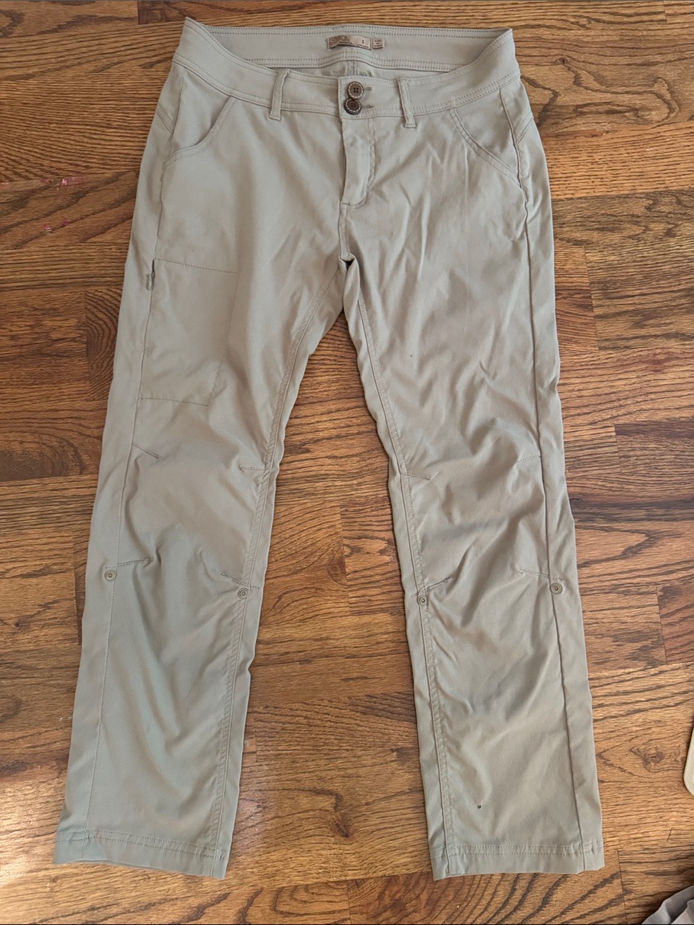 Prana Women's Khaki Cargo Convertible Pants